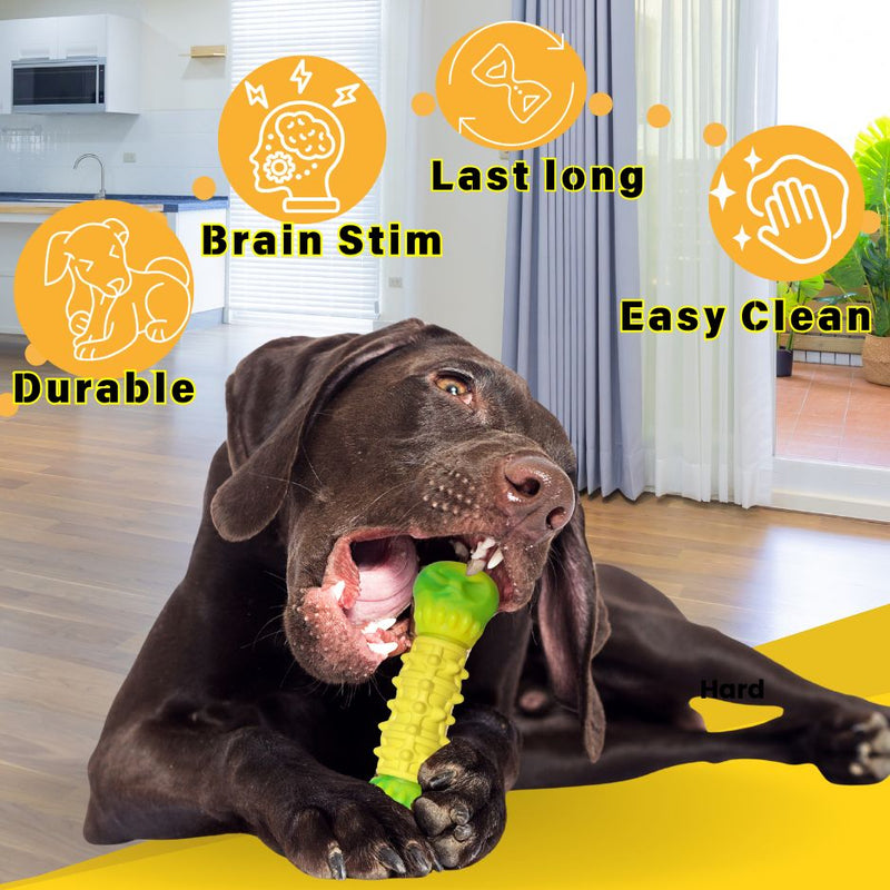 Load image into Gallery viewer, Large Dog Chew Toy Bundle for Aggressive Chewers Chicken Flavor Bone &amp; Interactive Treat Dispensing Ball for Big Dogs Durable Nylon Rubber Toys for Dental Health Anxiety Relief &amp; Mental Stimulation
