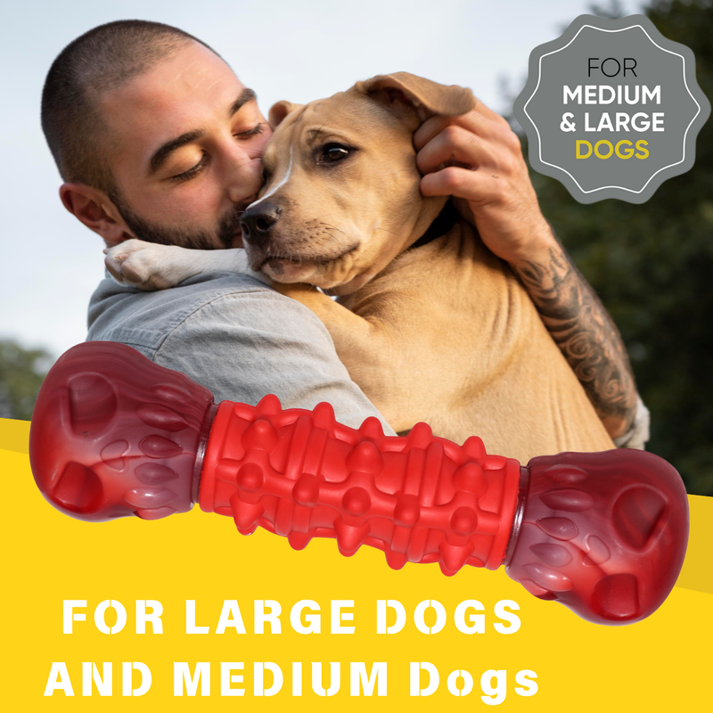 Load image into Gallery viewer, Beef Flavor Large Dog Bone heavy duty aggressive chewer Nylon indestructible big dog chewable safe non toxic pet bone Durable Toy for Large Dogs Long Lasting Rubber Chew for Large Breeds
