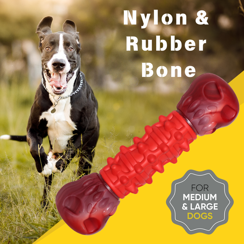 Load image into Gallery viewer, Beef Flavor Large Dog Bone heavy duty aggressive chewer Nylon indestructible big dog chewable safe non toxic pet bone Durable Toy for Large Dogs Long Lasting Rubber Chew for Large Breeds
