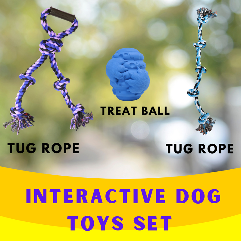 Load image into Gallery viewer, Chewy Bone large Dog toy set strong bundle rope for large toys tug of war cotton rope pulling toy with handle treat dispensing dog ball for large breed dog dental teething kills boredom
