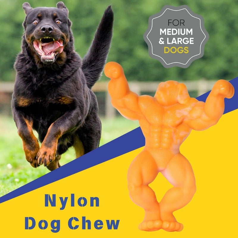 Load image into Gallery viewer, Chewy Bone Dog Toy Bundle for Aggressive ers Chicken Flavor &amp; Cheese Flavor Muscle Toy Durable Nylon Toys for Large Dogs, Safe for Dental Health Anxiety Relief &amp; Long Lasting Fun
