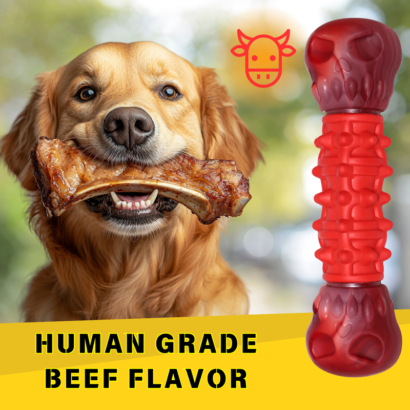 Load image into Gallery viewer, Beef Flavor Large Dog Bone heavy duty aggressive chewer Nylon indestructible big dog chewable safe non toxic pet bone Durable Toy for Large Dogs Long Lasting Rubber Chew for Large Breeds
