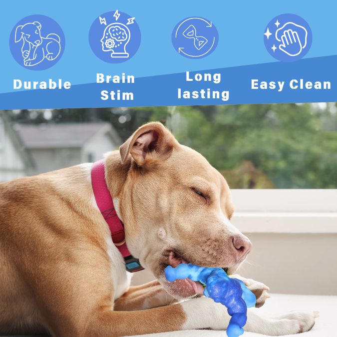 Load image into Gallery viewer, Big Dog Chew Toys for  Aggressive Chewers Heavy Duty Nylon Durable Long Lasting Interactive  Natural Human Grade Beef Flavor for bordome Safe Chew Toy for Large dog Breed Dental Health Training
