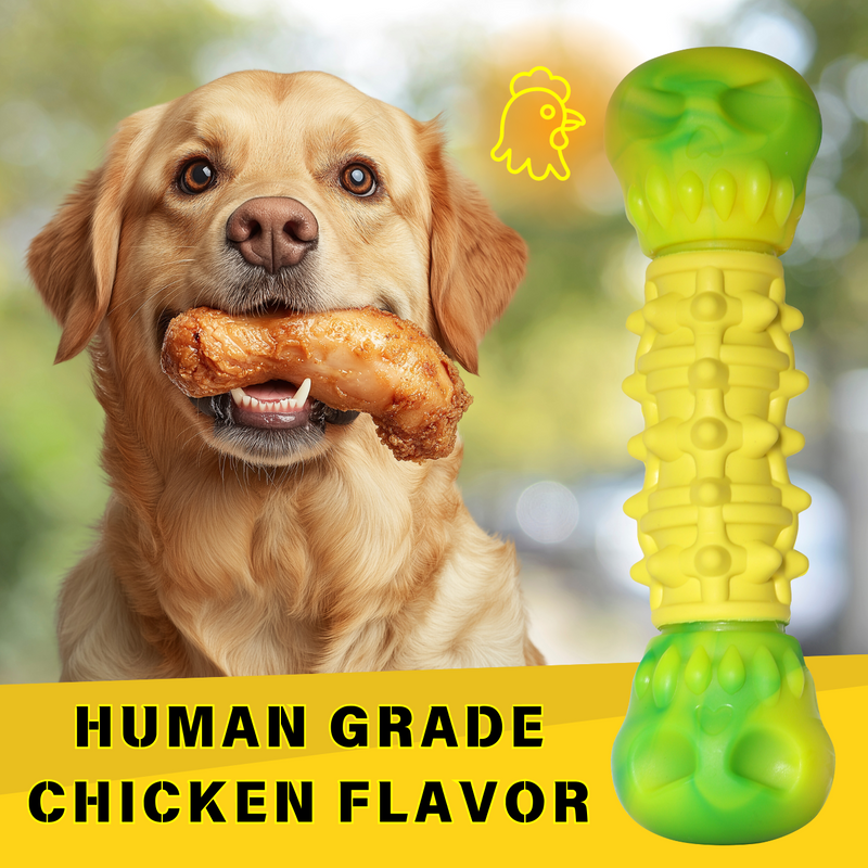 Load image into Gallery viewer, Chicken Flavor Large Dog Bone heavy duty aggressive chewer Nylon indestructible big dog chewable safe non toxic pet bone Durable Toy for Large Dogs Long Lasting Rubber Chew for Large Breeds (Copy)
