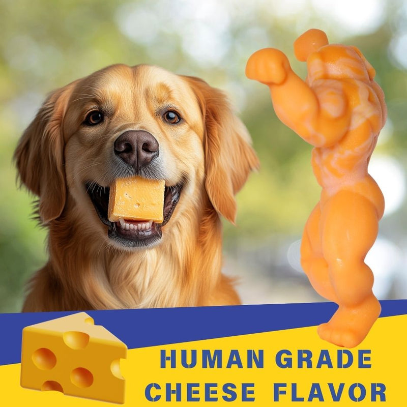 Load image into Gallery viewer, Chewy Bone Dog Toy Bundle for Aggressive ers Chicken Flavor &amp; Cheese Flavor Muscle Toy Durable Nylon Toys for Large Dogs, Safe for Dental Health Anxiety Relief &amp; Long Lasting Fun
