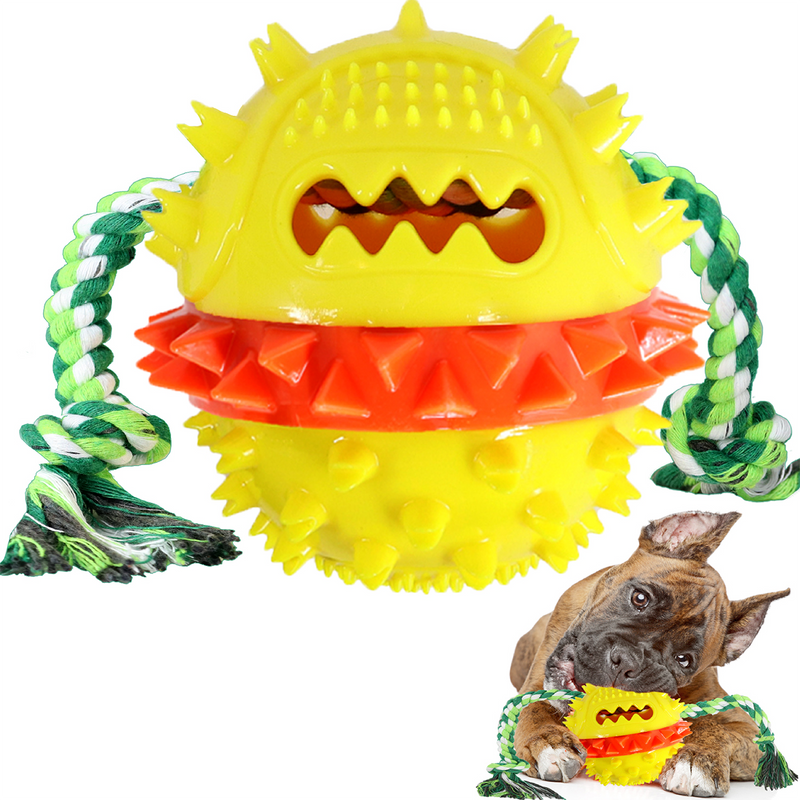 Load image into Gallery viewer, Dog Toys Ball Squeaky For Aggressive Chewers Dog Toys For Large Dogs Squeaky indestructible Dog Balls Treat Dispensing Tug Rope Dog Chew
