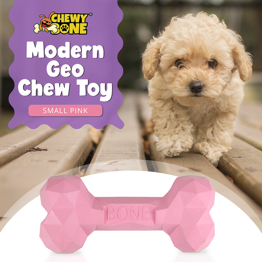 Dog Toy Puppy Toys Bone Treat Dispenser Puzzle Rubber Bone for Puppies & Small Dogs By [ CHEWY BONE ]