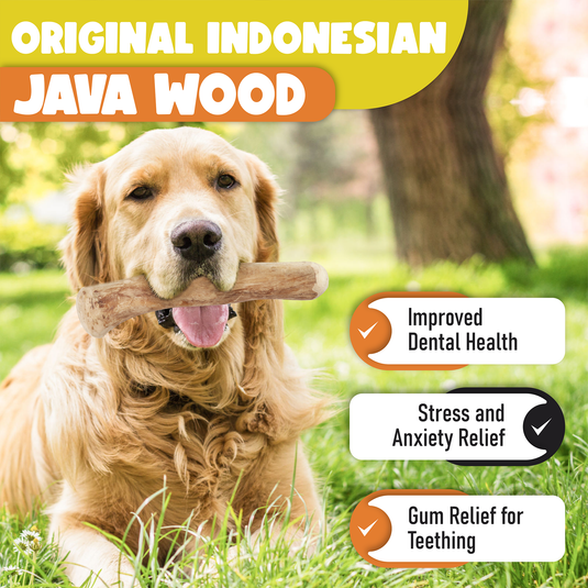 Large Dog Chew Wooden Stick Organic Indonesian Java wood for aggressive chewer Big Dog Toys For teething Interactive play (Style 10)