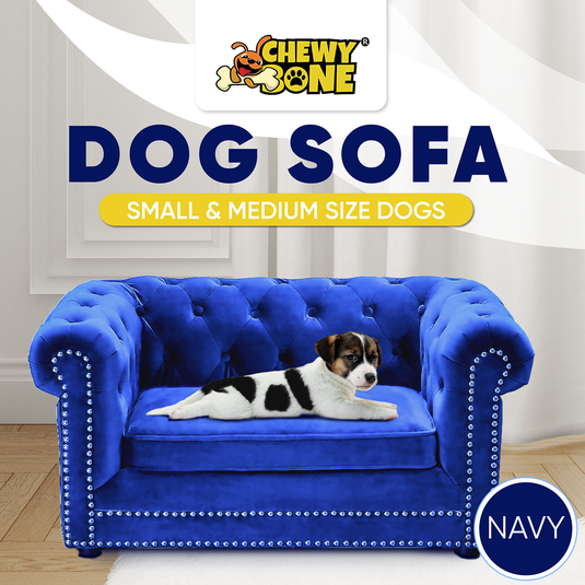 Dogs Bed and Furniture Luxury Dog Sofa Calming Foam & Fluffy Elevated dog bed chair with removable cushion for XS Dog bed & Puppies By ChewyBone